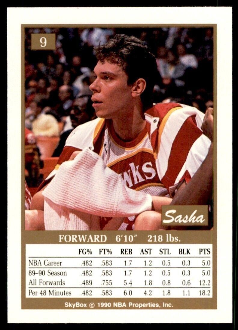 1990-91 SkyBox Alexander Volkov Rookie . Atlanta Hawks #9
