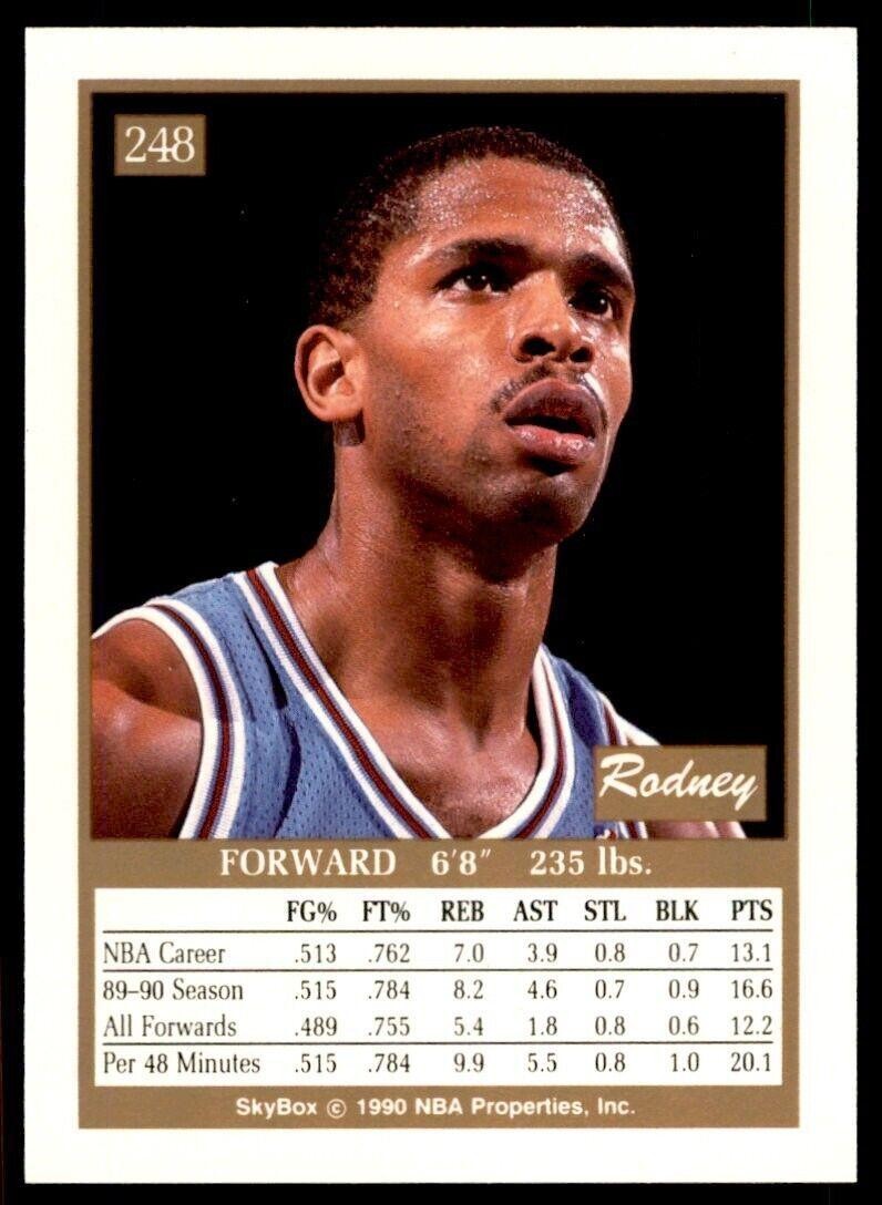 1990-91 SkyBox Rodney McCray . Sacramento Kings #248