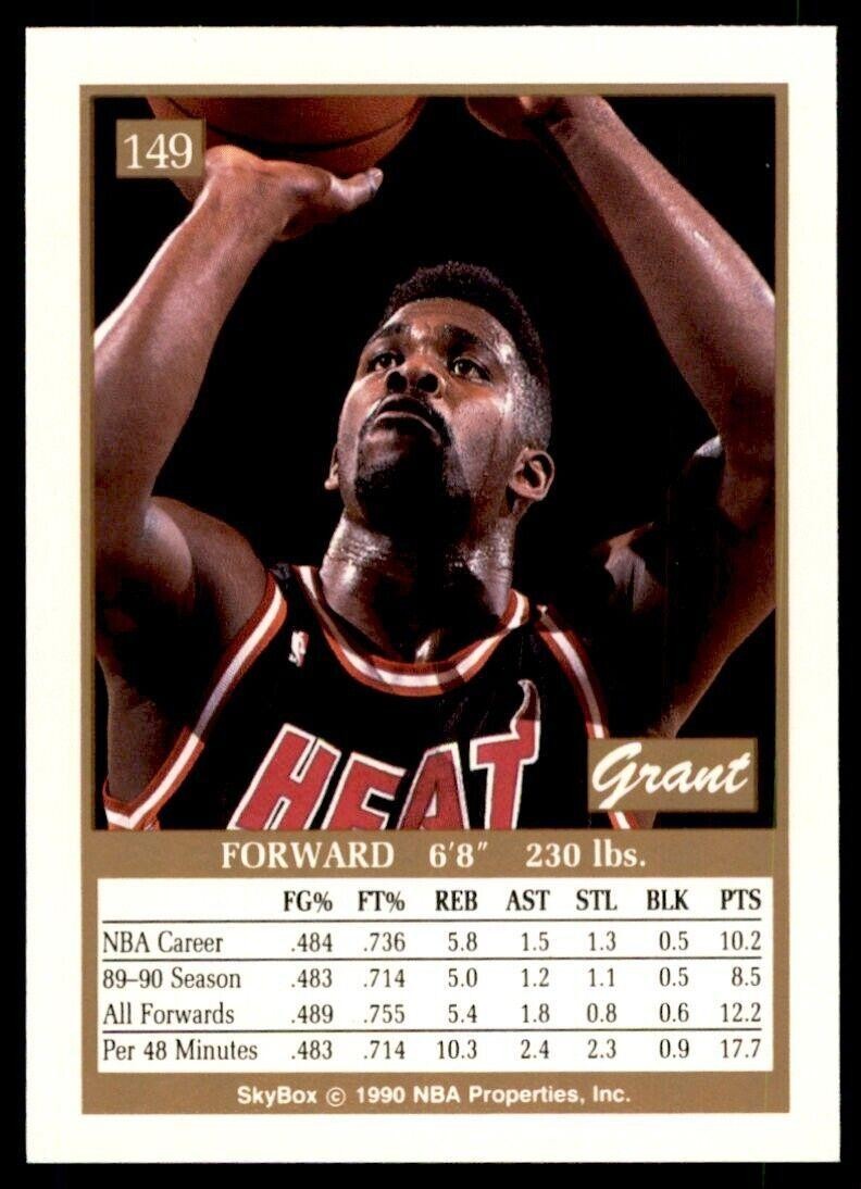 1990-91 SkyBox Grant Long . Miami Heat #149