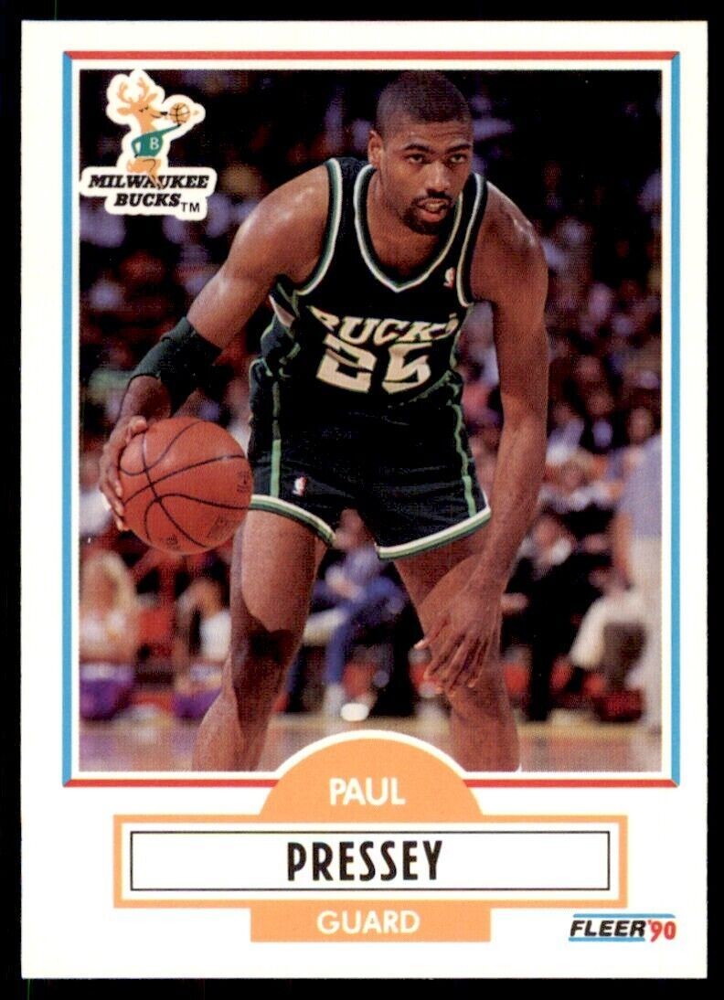 1990-91 Fleer Paul Pressey . Milwaukee Bucks #107