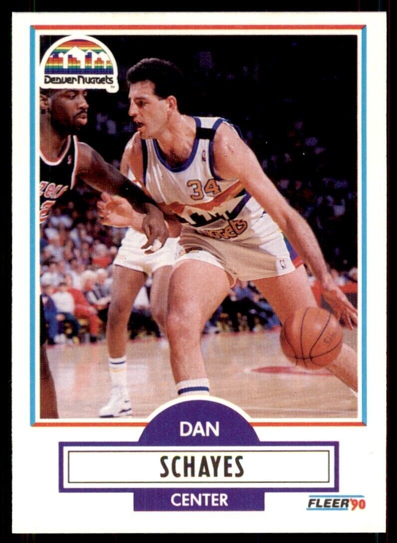 1990-91 Fleer Danny Schayes . Denver Nuggets #53