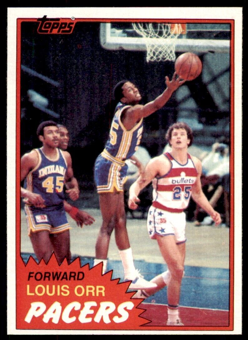 1981-82 Topps Louis Orr Rookie . Indiana Pacers #MW93