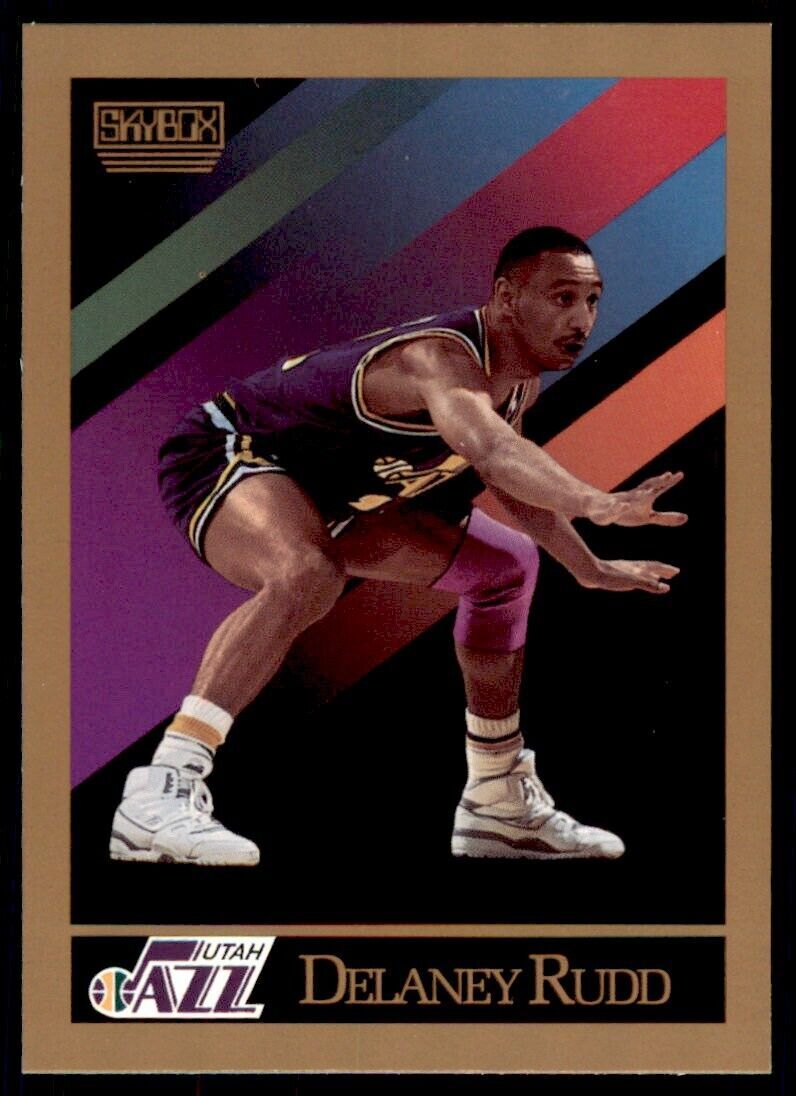 1990-91 SkyBox Delaney Rudd Rookie . Utah Jazz #283