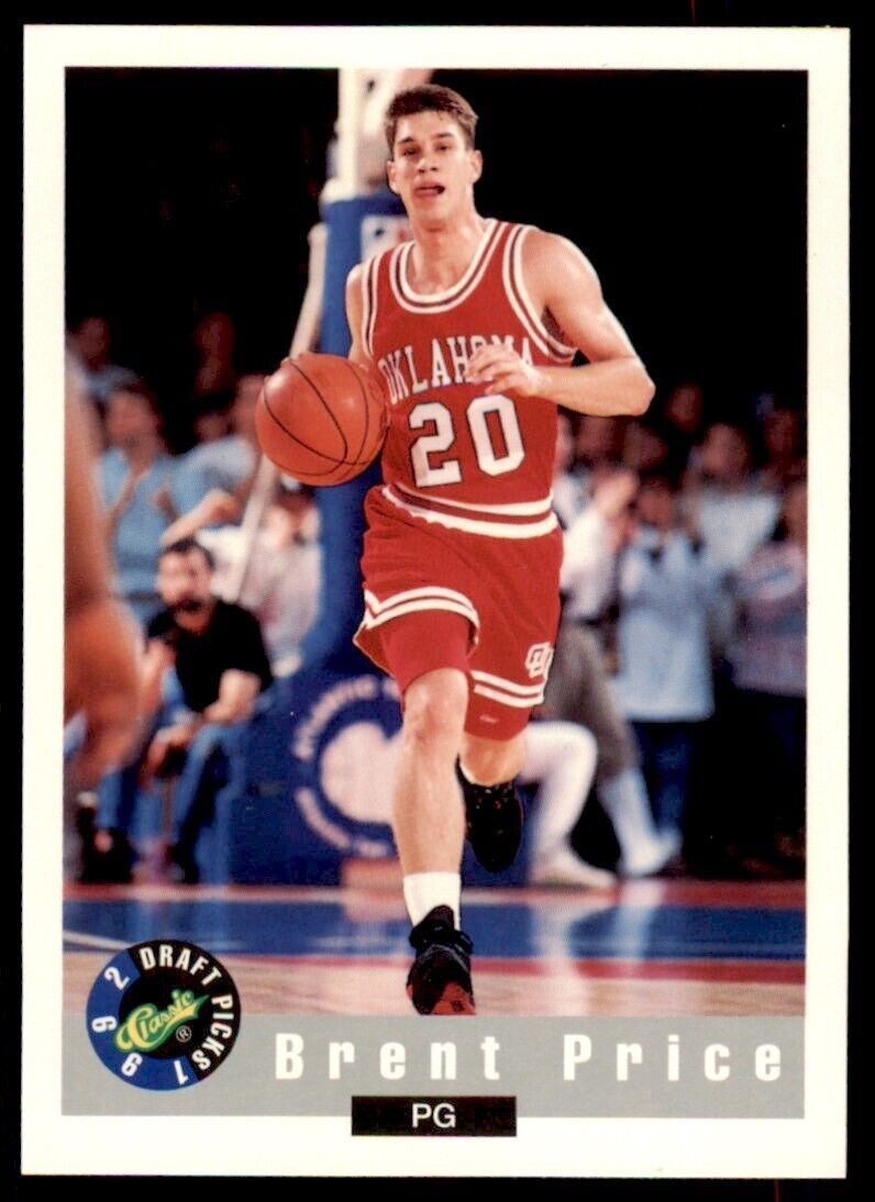 1992-93 Classic Draft Brent Price . Oklahoma Sooners #75