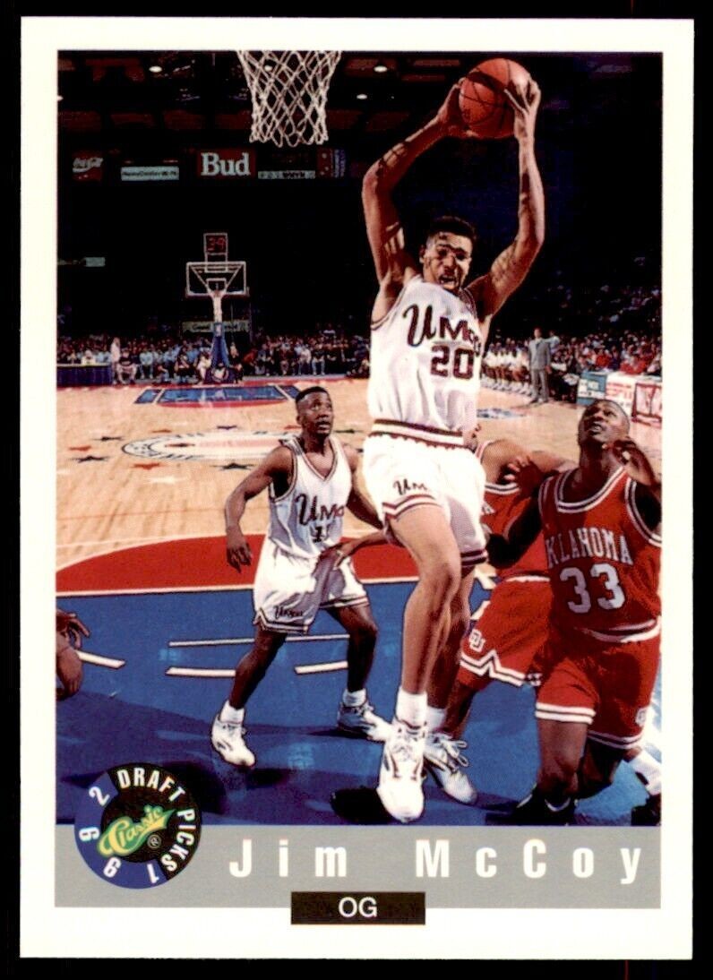 1992-93 Classic Draft Picks Jim McCoy . UMass Minutemen #17