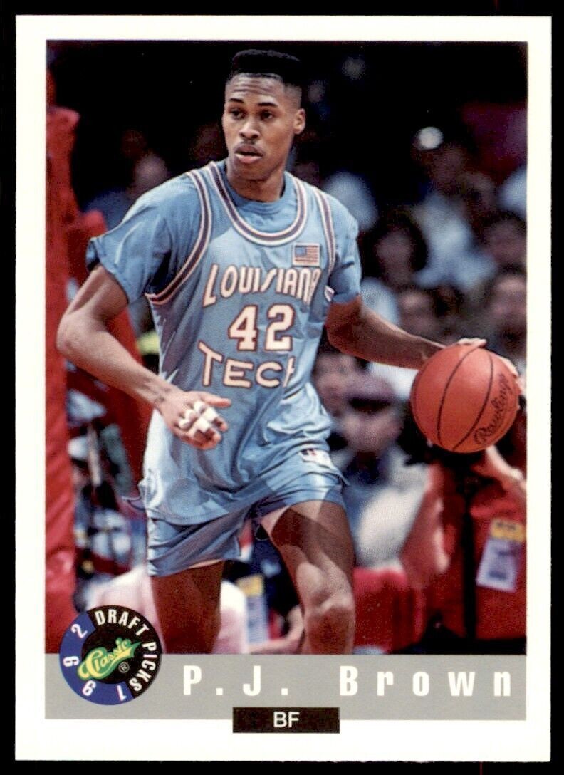 1992-93 Classic Draft Picks P.J. Brown . Louisiana Tech Bulldogs #51