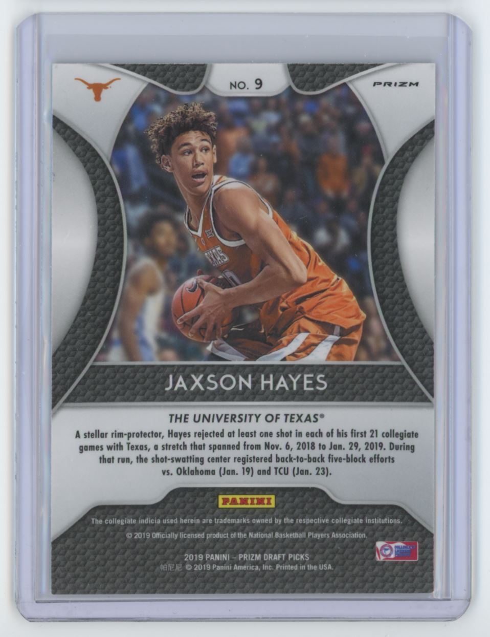 2019-20 Panini Prizm Draft Picks Silver Prizm Jaxson Hayes Rookie . Texas