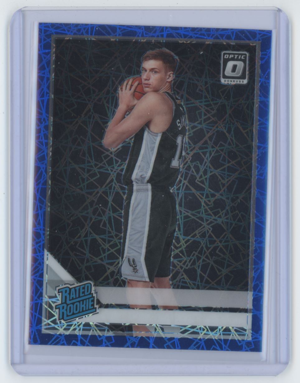2019-20 Donruss Optic Blue Velocity Luka Samanic Rookie . San Antonio Spurs #176