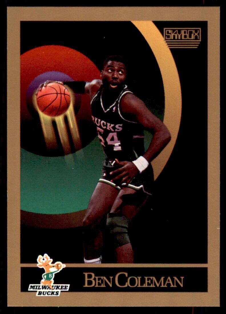 1990-91 SkyBox NBA Ben Coleman . Milwaukee Bucks #156
