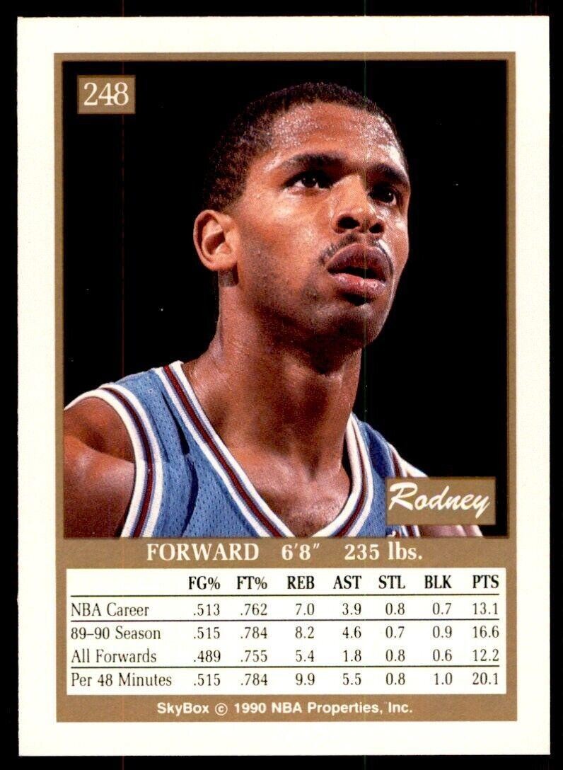 1990-91 SkyBox NBA Rodney McCray . Sacramento Kings #248