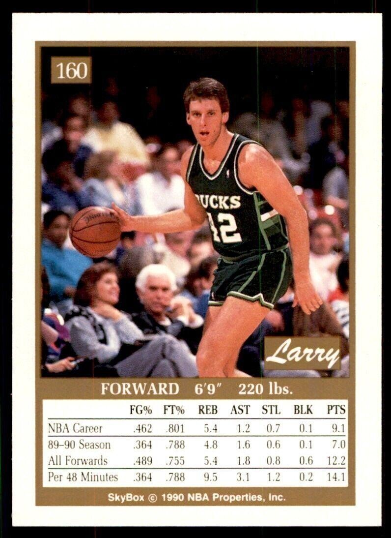1990-91 SkyBox NBA Larry Krystkowiak . Milwaukee Bucks #160