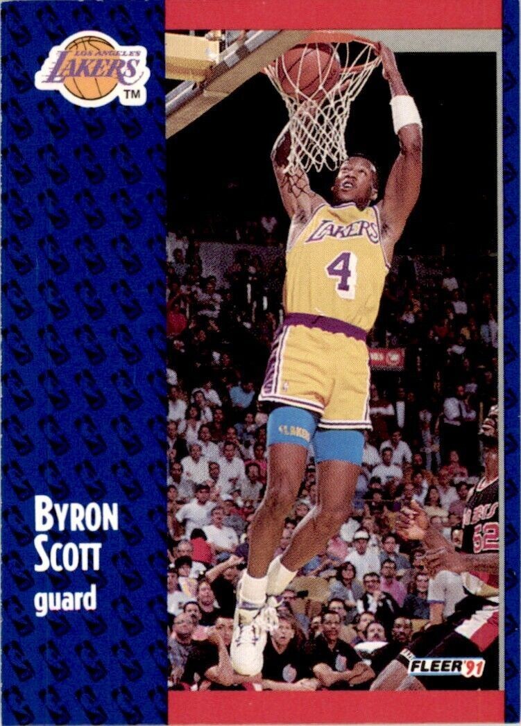 1991-92 Fleer Byron Scott . Los Angeles Lakers #102