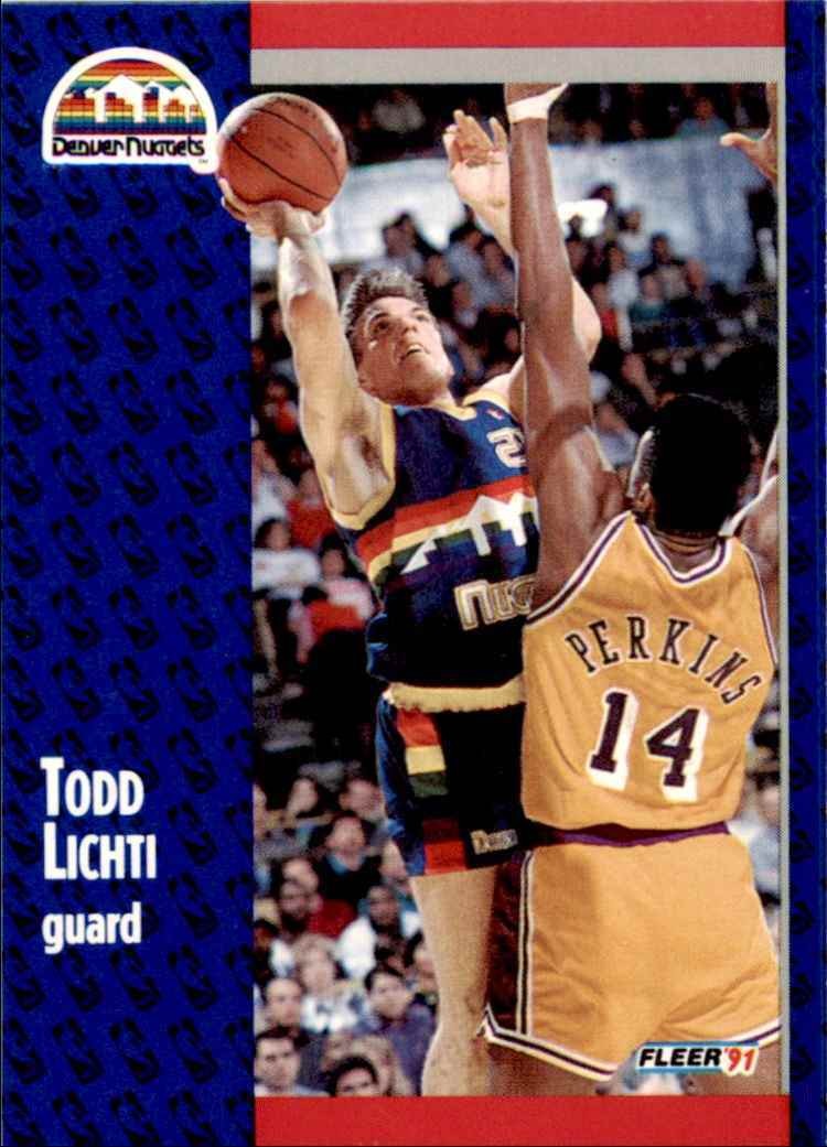 1991-92 Fleer Todd Lichti . Denver Nuggets #51
