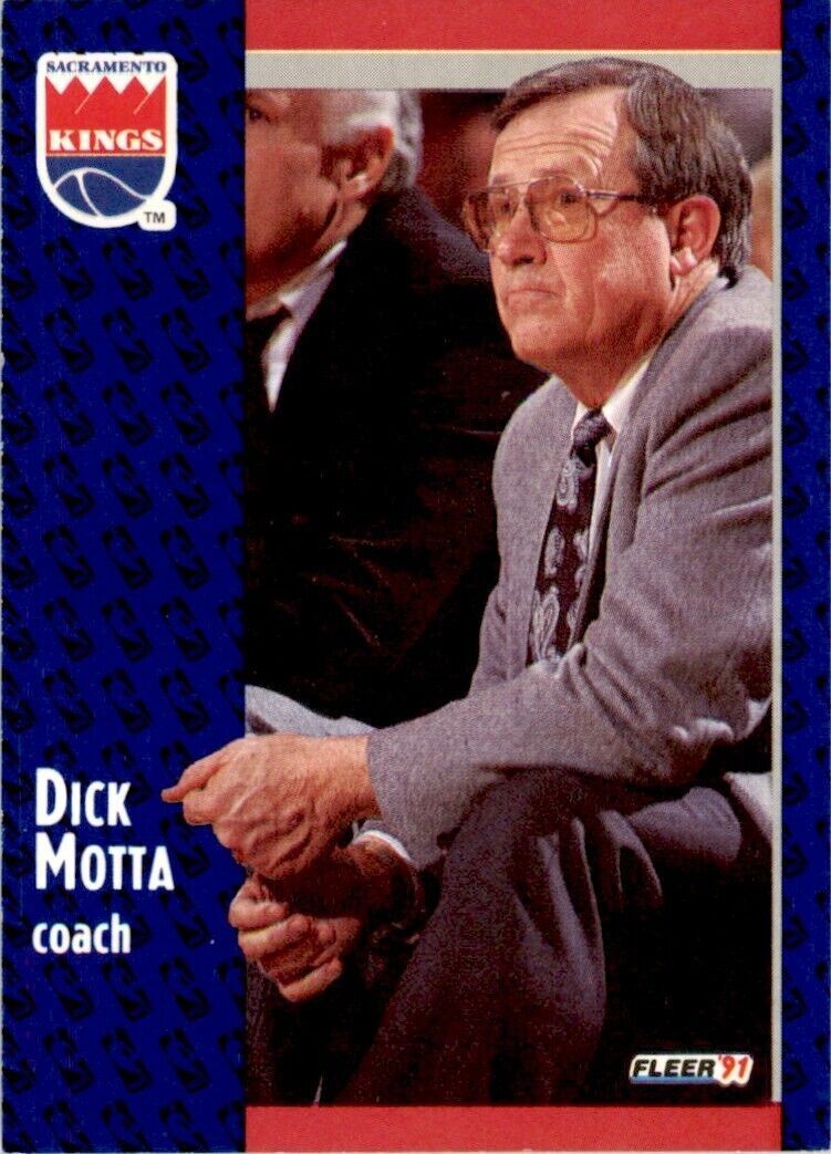1991-92 Fleer Dick Motta . Sacramento Kings #178