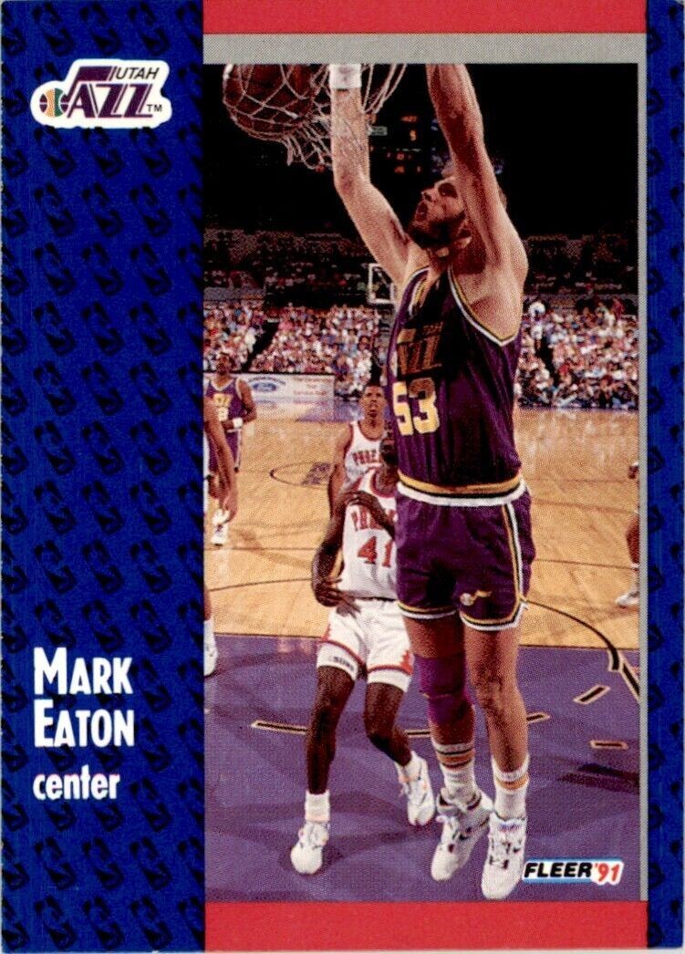 1991-92 Fleer Mark Eaton . Utah Jazz #198