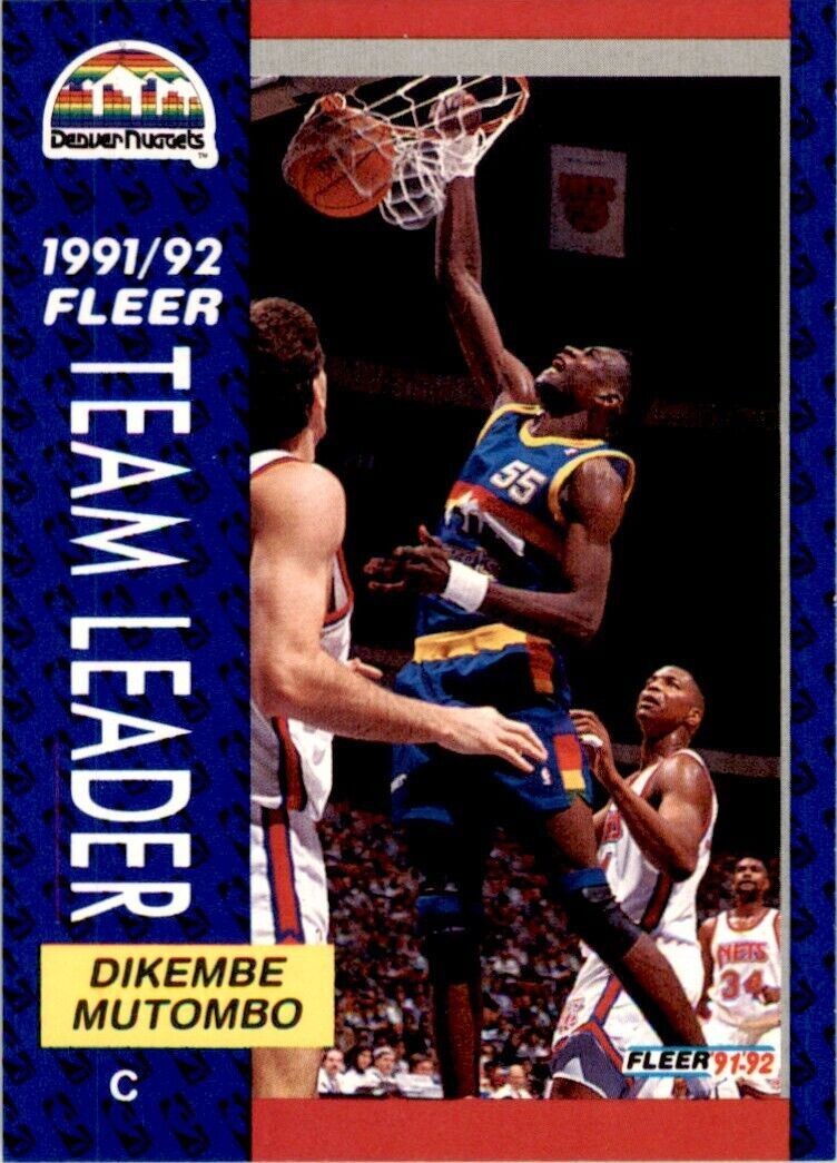 1991-92 Fleer Dikembe Mutombo . Denver Nuggets #378
