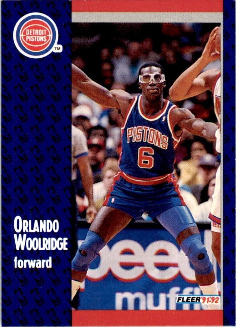 1991-92 Fleer Orlando Woolridge . Detroit Pistons #283