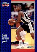 1991-92 Fleer Greg Sutton Rookie . San Antonio Spurs #356