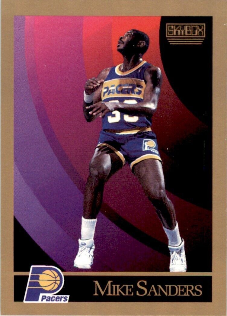 1990-91 SkyBox. Mike Sanders . Indiana Pacers #120
