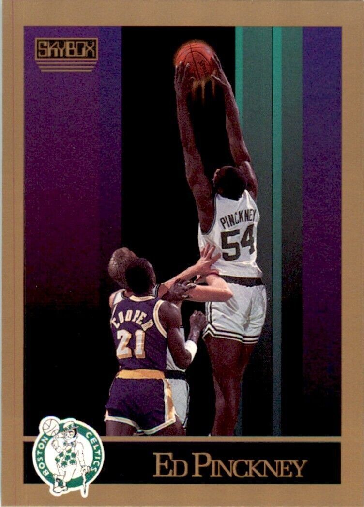 1990-91 SkyBox. Ed Pinckney . Boston Celtics #22