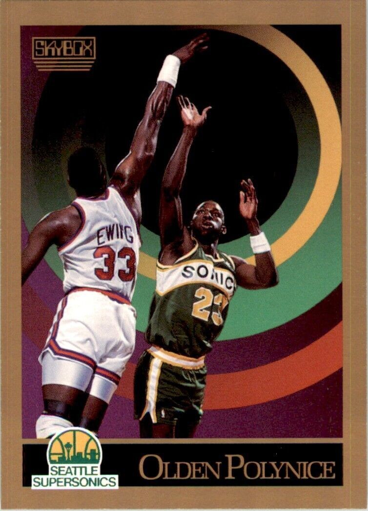 1990-91 SkyBox. Olden Polynice . Seattle SuperSonics #272