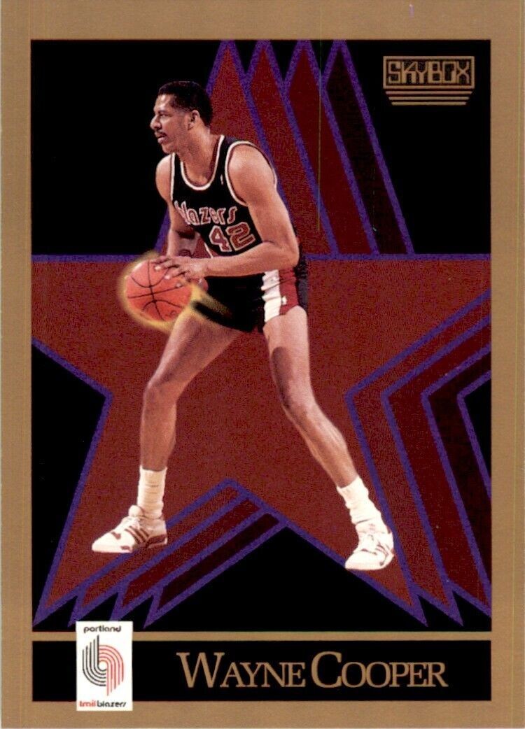 1990-91 SkyBox. Wayne Cooper . Portland Trail Blazers #232
