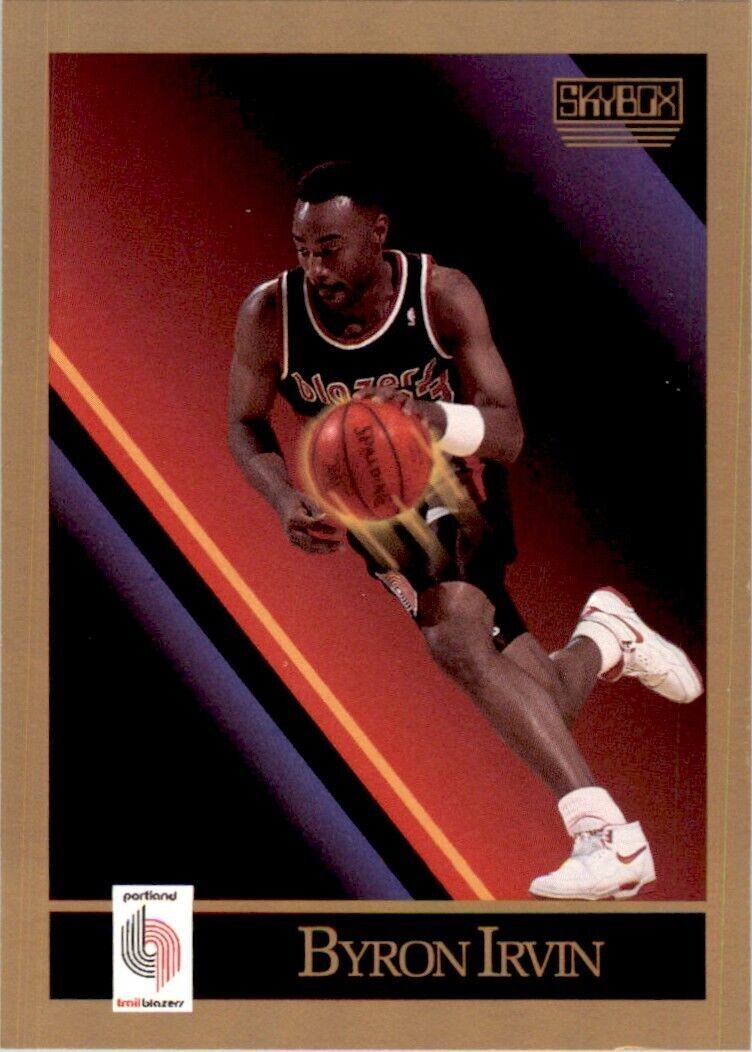 1990-91 SkyBox. Byron Irvin Rookie . Portland Trail Blazers #235