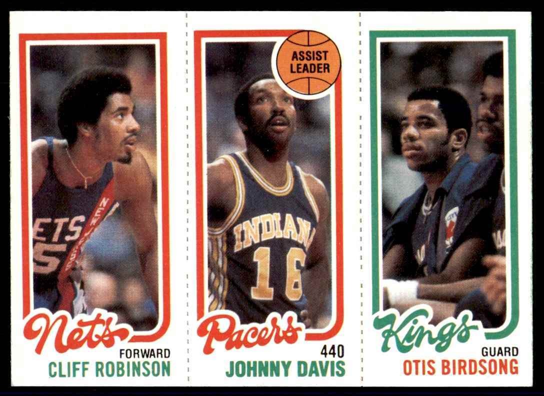 1980-81 TOPPS CLIFF ROBINSON/JOHNNY DAVIS/OTIS BIRDSONG ROOKIE .