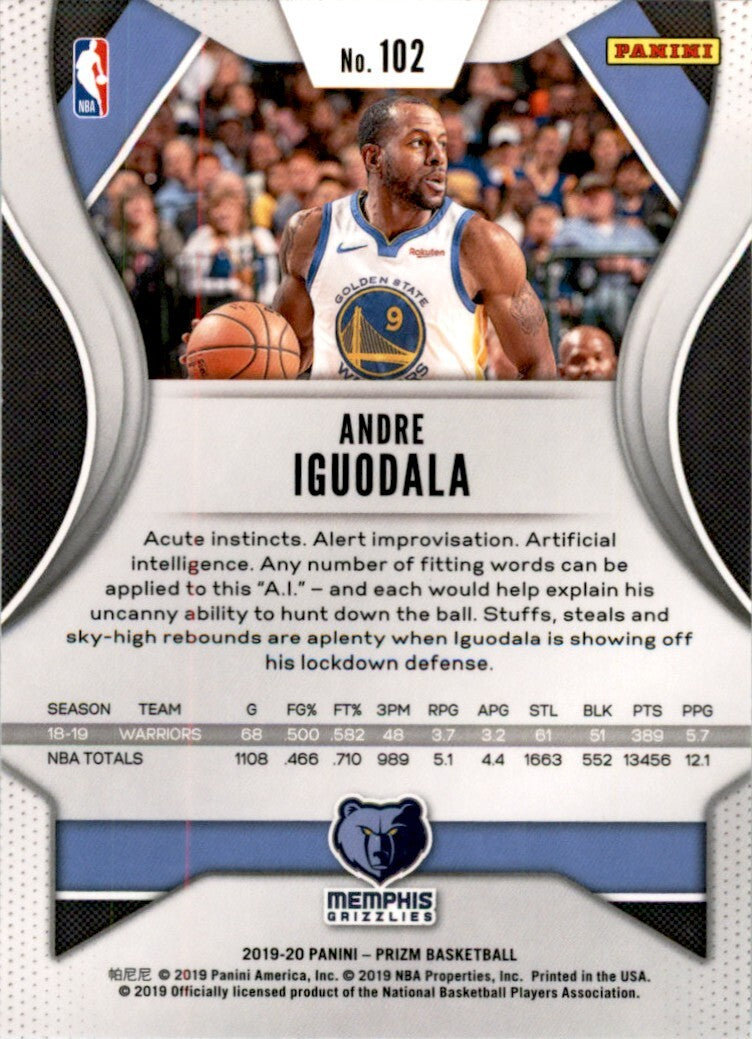 2019-20 Panini Prizm Andre Iguodala . Memphis Grizzlies #102