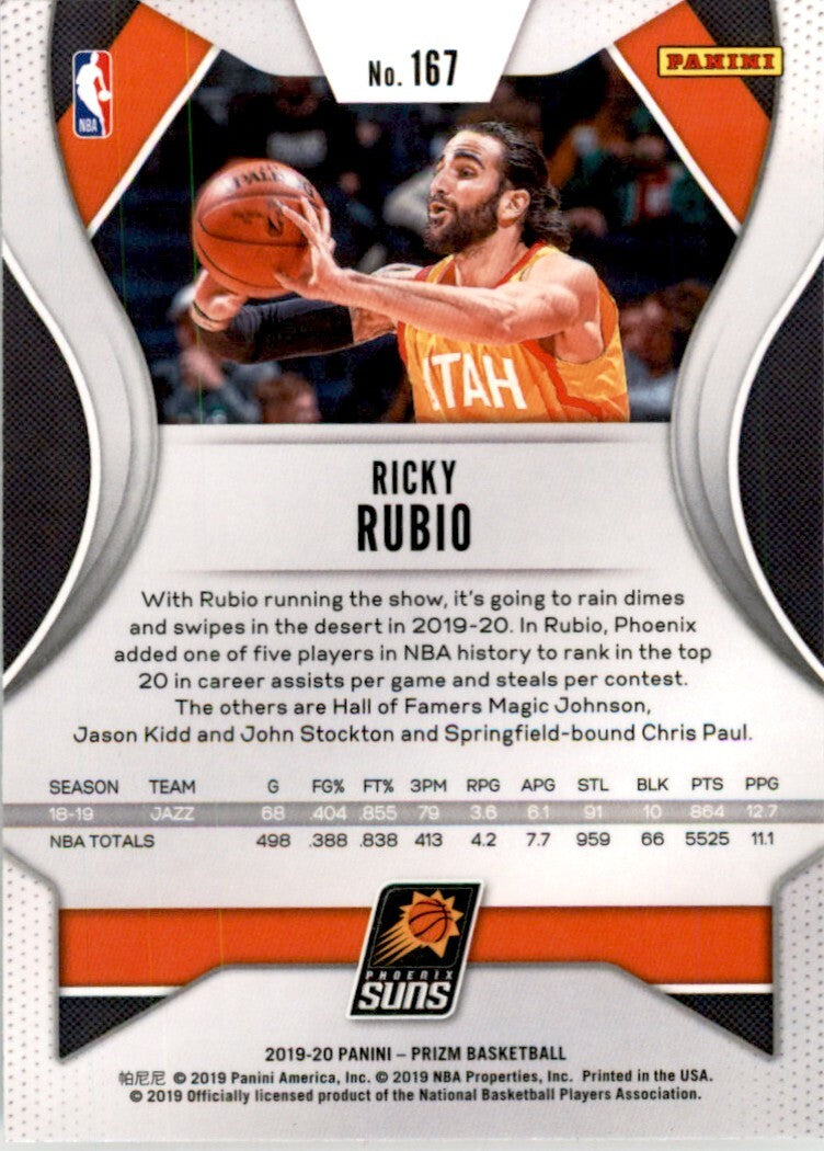 2019-20 Panini Prizm. Ricky Rubio . Phoenix Suns #167