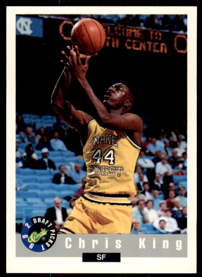 1992-93 Classic Draft Picks Chris King . Wake Forest Demon Deacons #37