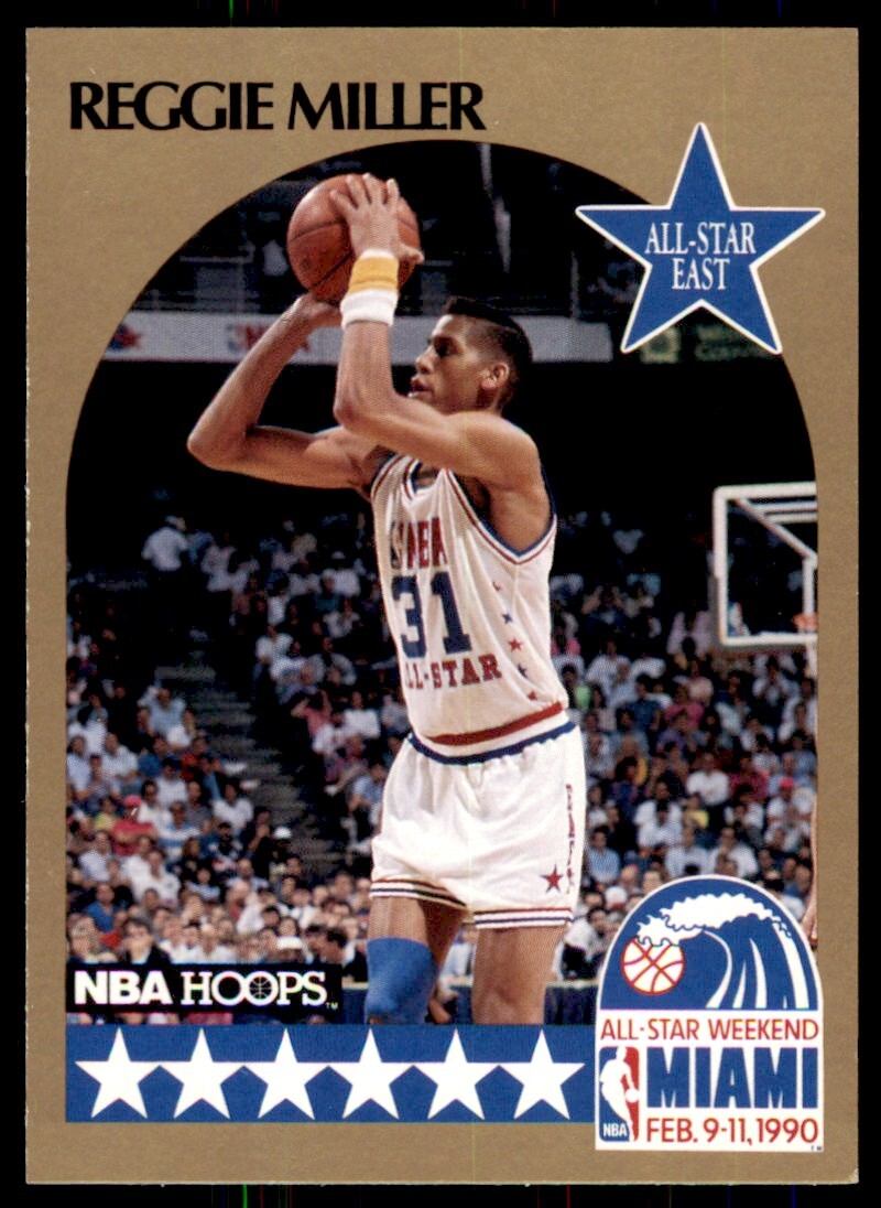 1990-91 NBA Hoops Reggie Miller . Indiana Pacers #7