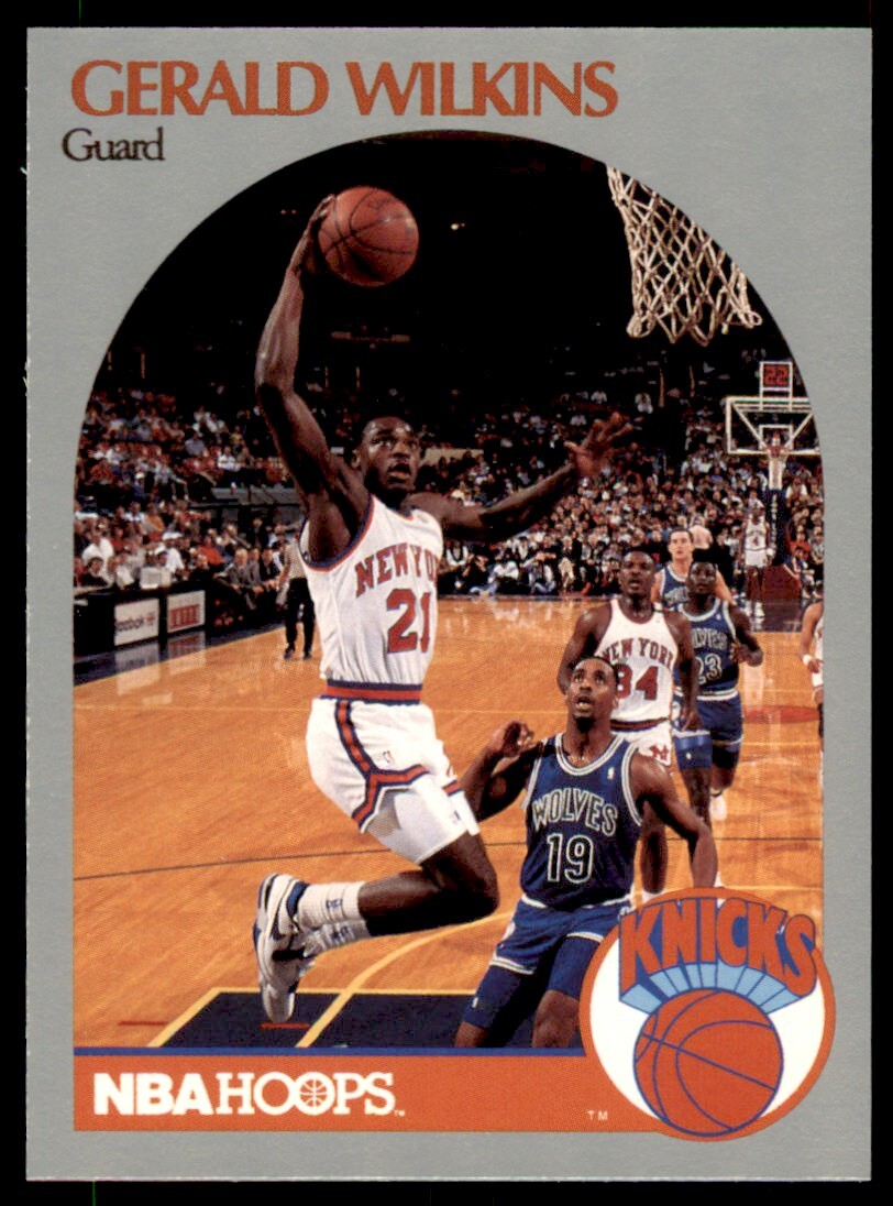 1990-91 NBA Hoops Gerald Wilkins . New York Knicks #212