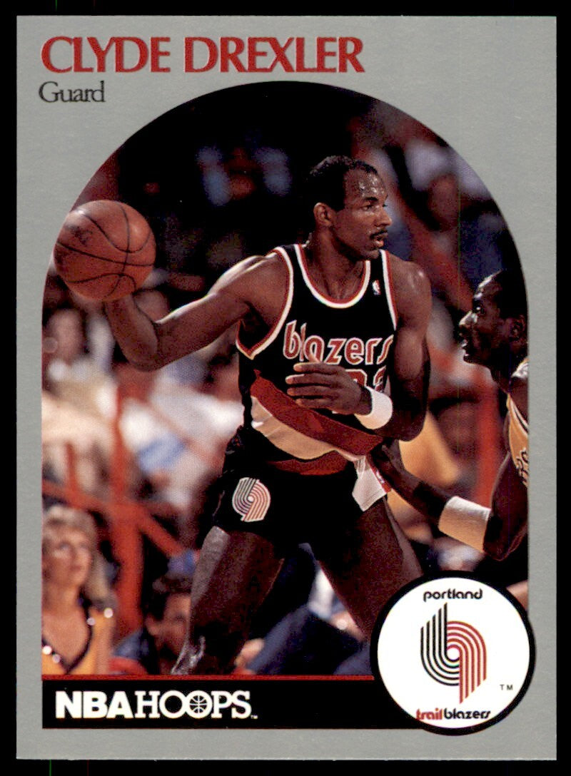 1990-91 NBA Hoops Clyde Drexler . Portland Trail Blazers #245
