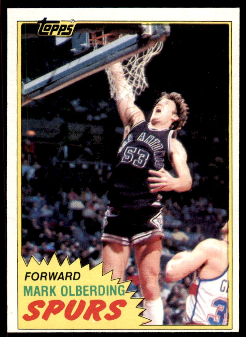 1981-82 TOPPS MARK OLBERDING . SAN ANTONIO SPURS #MW104