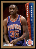 1992-93 Fleer Isaiah Morris Rookie . Detroit Pistons #335