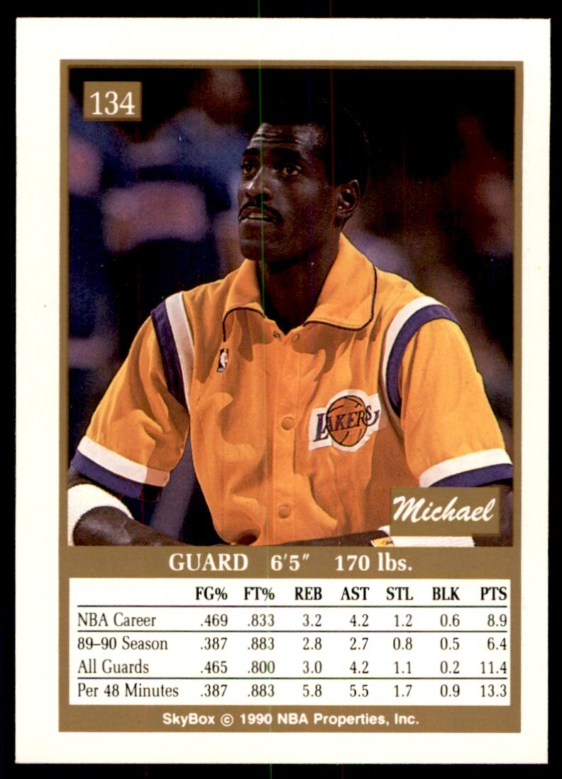 1990-91 SkyBox Michael Cooper . Los Angeles Lakers #134