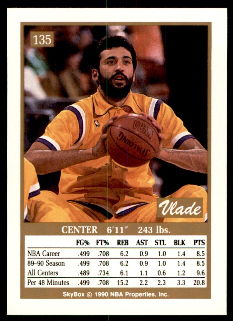 1990-91 SkyBox. Vlade Divac Rookie . Los Angeles Lakers #135