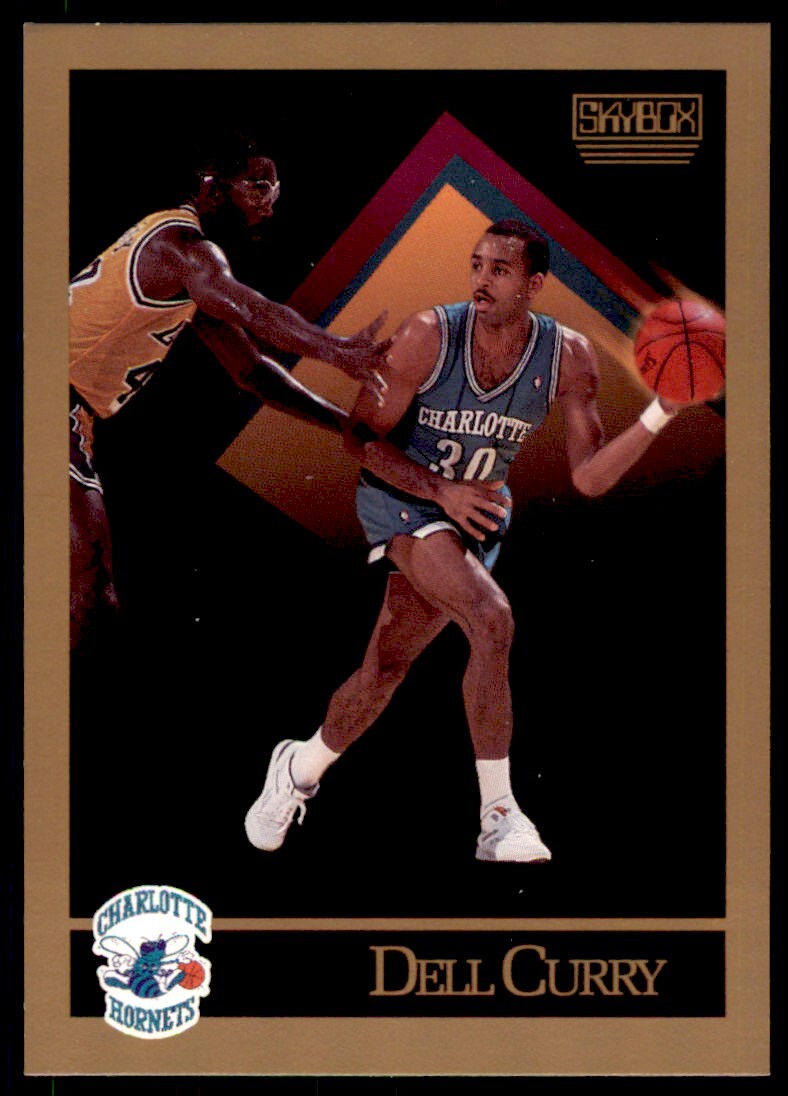 1990-91 SkyBox. Dell Curry . Charlotte Hornets #28
