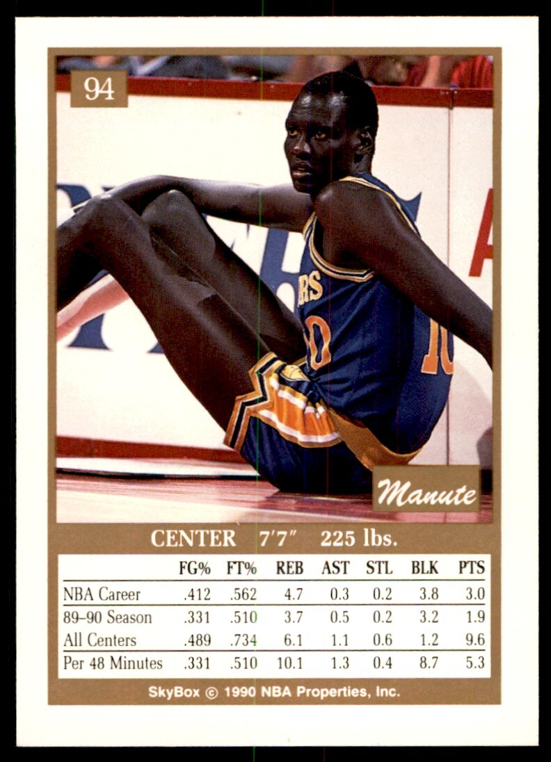 1990-91 SkyBox Manute Bol . Golden State Warriors #94