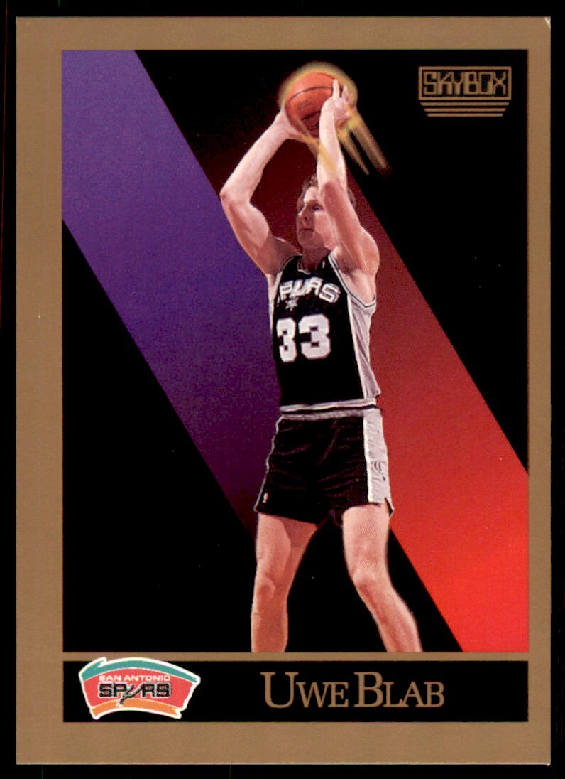 1990-91 SkyBox. Uwe Blab . San Antonio Spurs #253