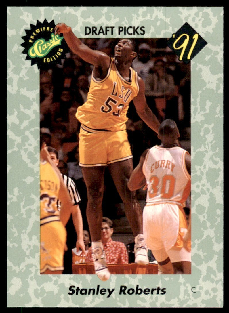 1990-91 Classic Draft Picks Stanley Roberts Basketball Card #15