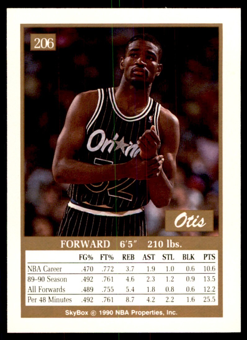 1990-91 SkyBox Otis Smith . Orlando Magic #206