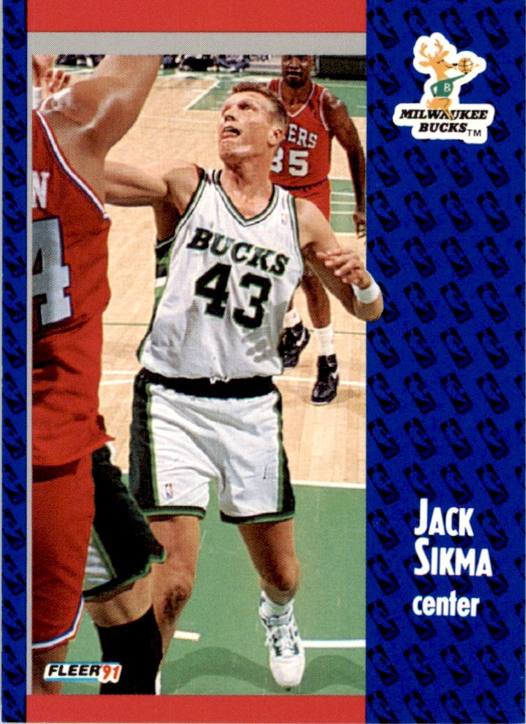1991-92 Fleer Jack Sikma . Milwaukee Bucks #120