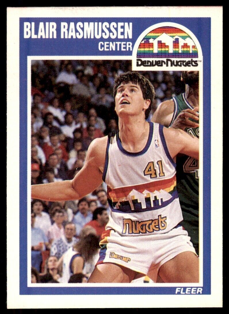 1989-90 Fleer Blair Rasmussen . Denver Nuggets #42