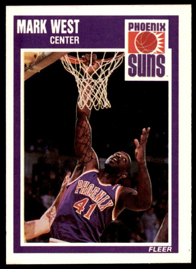 1989-90 Fleer Mark West . Phoenix Suns #125