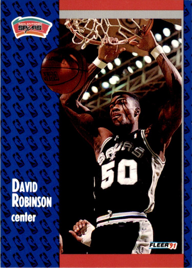 1991-92 Fleer David Robinson . San Antonio Spurs #187