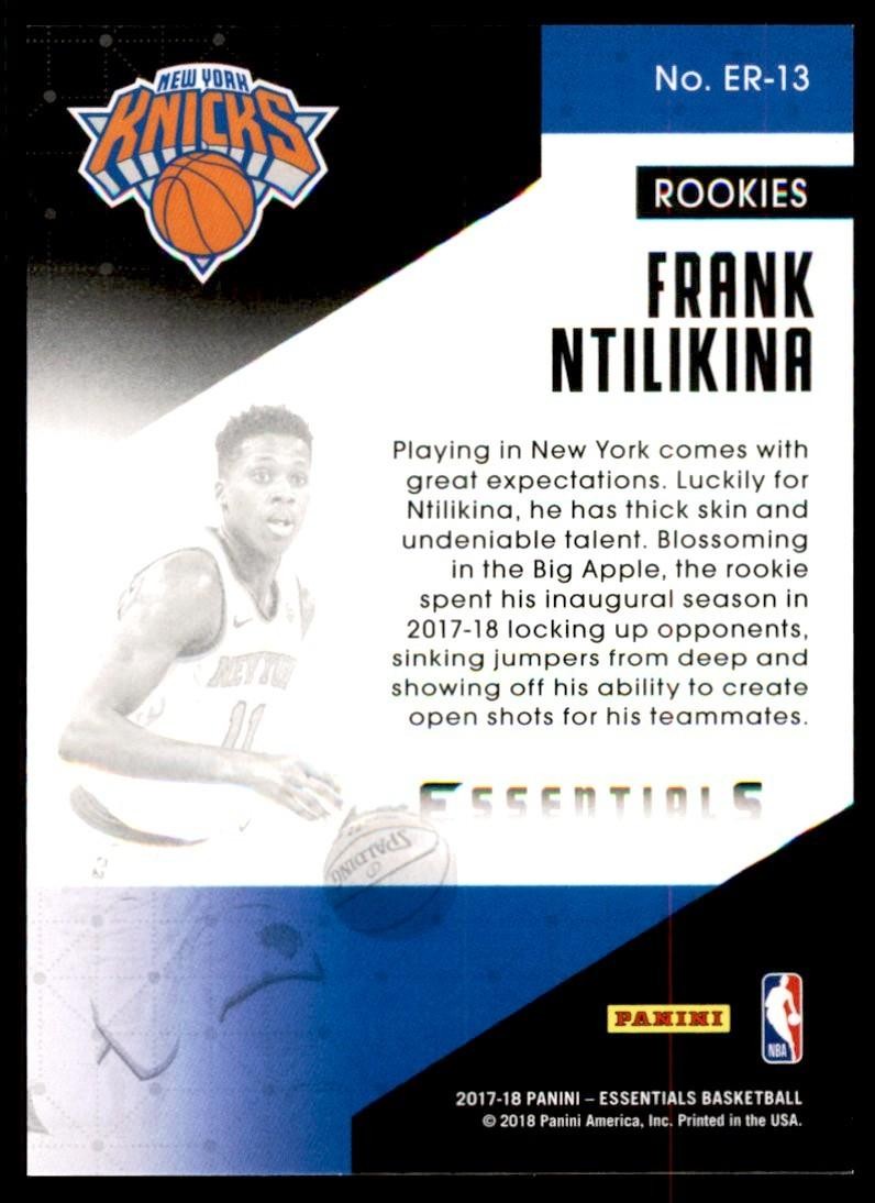 2017-18 Panini Essentials Frank Ntilikina Basketball Cards #ER-13