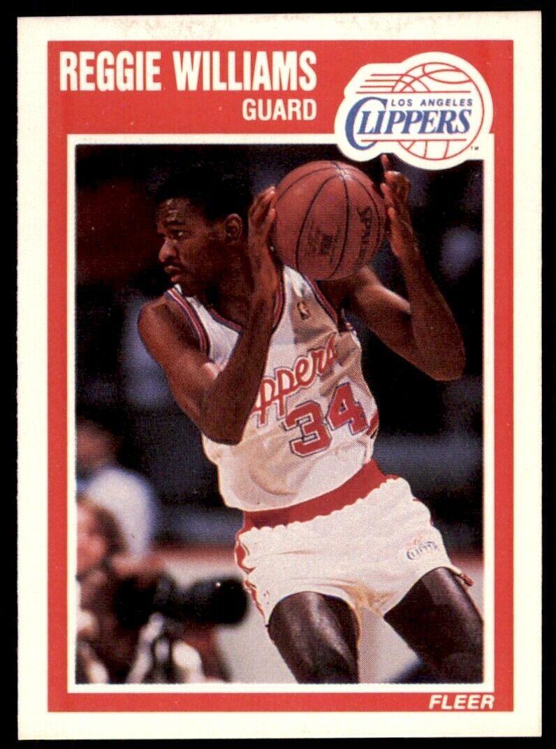 1989-90 Fleer Reggie Williams Rookie . Los Angeles Clippers #74