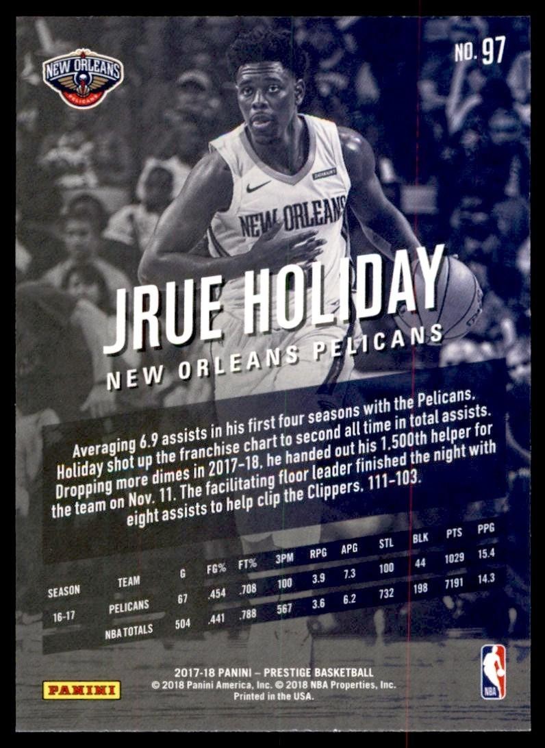 2017-18 Panini Prestige Jrue Holiday Basketball Cards #97